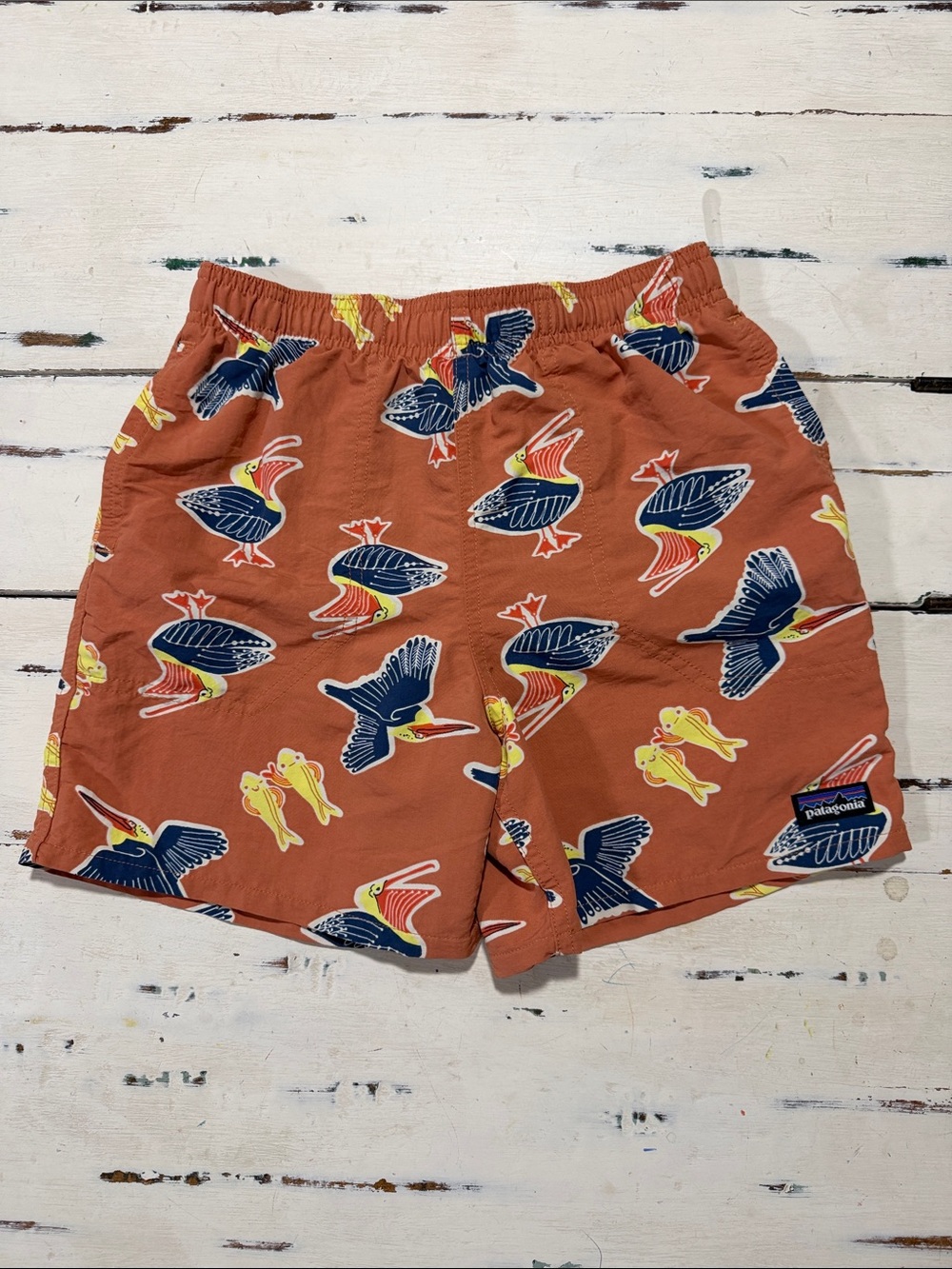 PATAGONIA KID'S BAGGIES SHORTS Large(12)- Lined Shorts - Sienna Clay